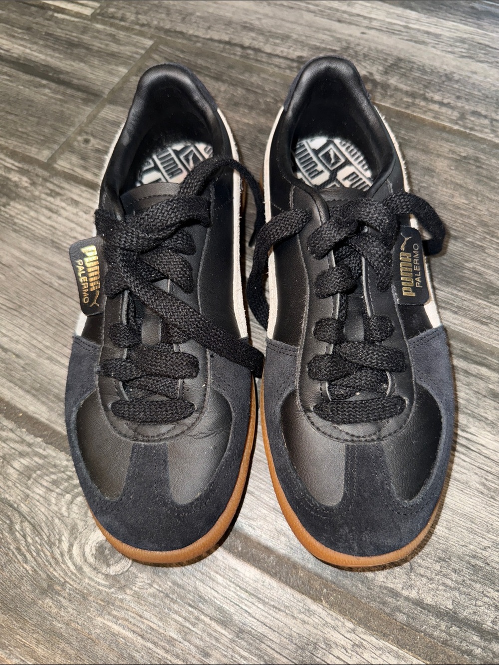 Puma Women's Black & Brown Palermo Sneakers